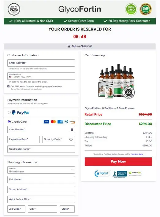 GlycoFortin Checkout